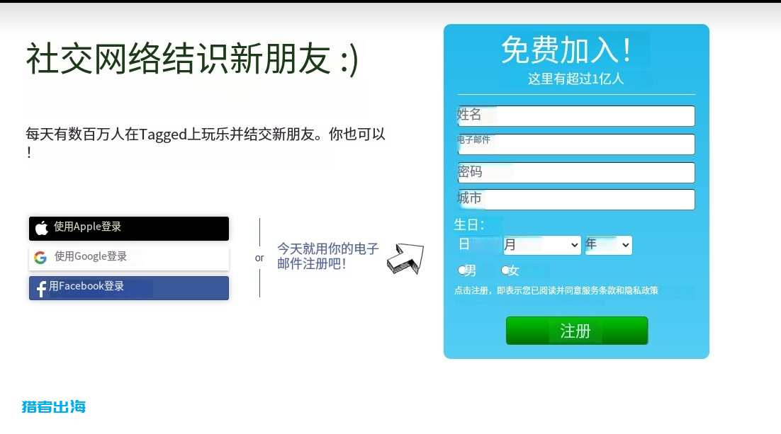 用Tagged平台推广约会交友联盟赚佣金,可月入6000刀