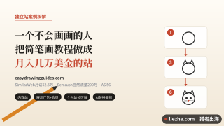 不会画画也能把简笔画教程做成月入几万美金的独立站