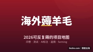 海外薅羊毛项目推荐：普通人0成本能薅的海外羊毛项目大全