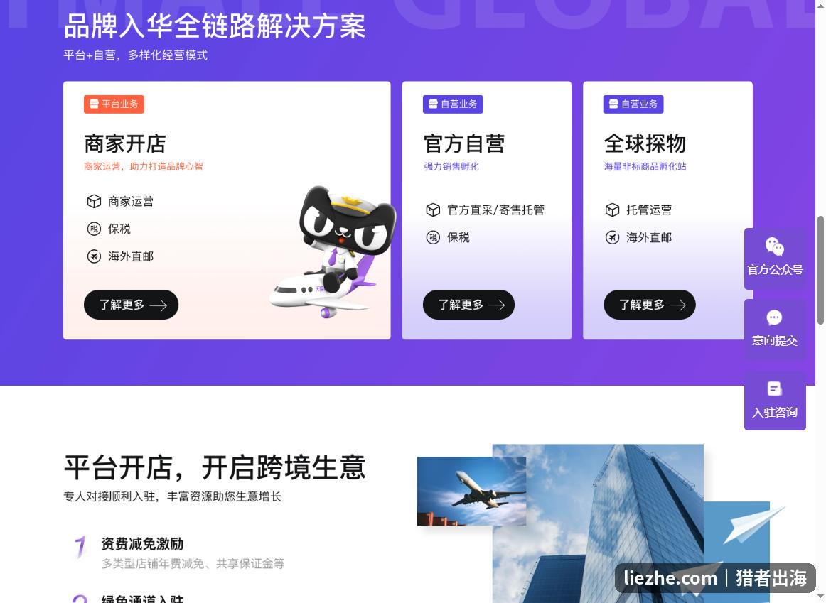 天猫国际品牌入华全链路解决方案，平台加自营多样化经营模式