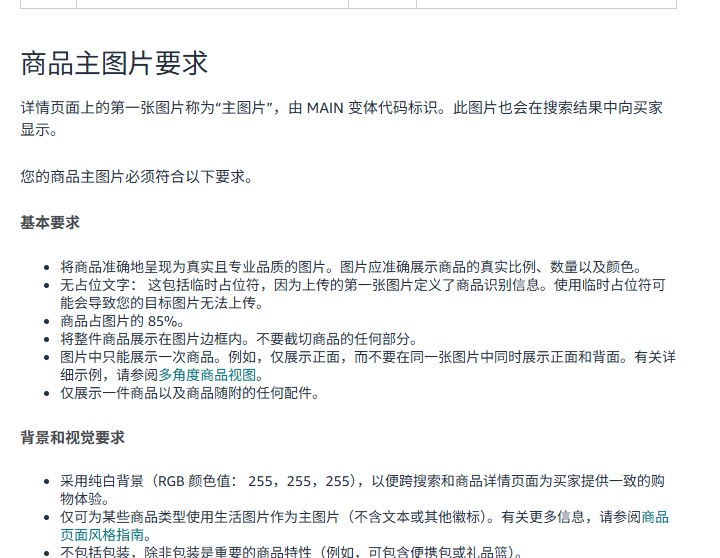 亚马逊卖家帮助商品主图片要求：纯白背景、商品占图片85%