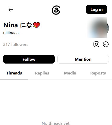 同一卖家的Threads主页:317个关注者,No threads yet