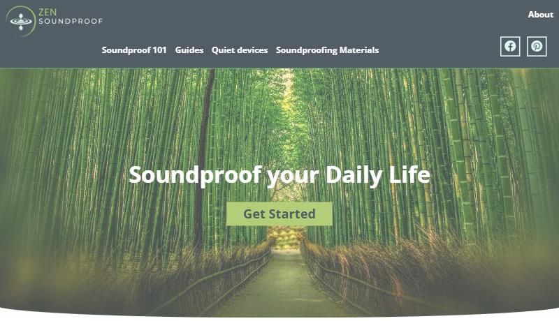隔音利基网站Zen Soundproof首页