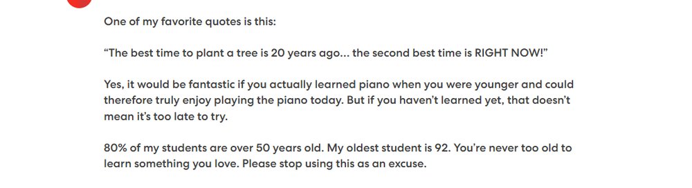 Piano In 21 Days官网FAQ:80%的学员超过50岁,年纪最大的92岁