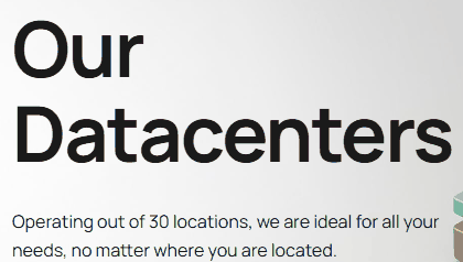 GreenCloud官网数据中心页:Our Datacenters,Operating out of 30 locations