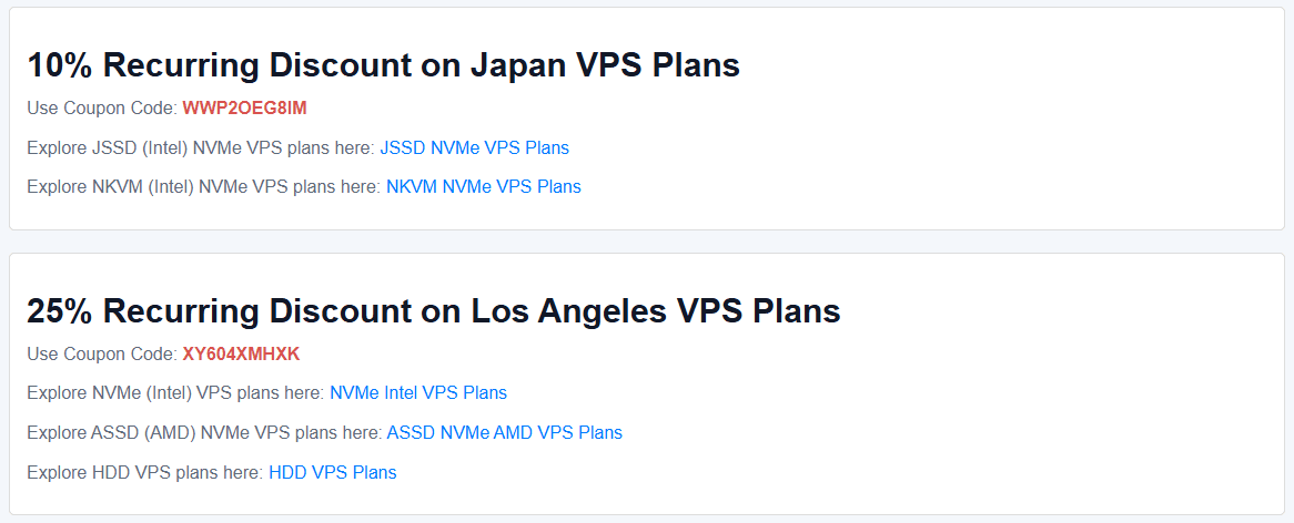 HostDare官网优惠页:日本VPS 10%循环折扣码WWP2OEG8IM,洛杉矶VPS 25%循环折扣码XY604XMHXK