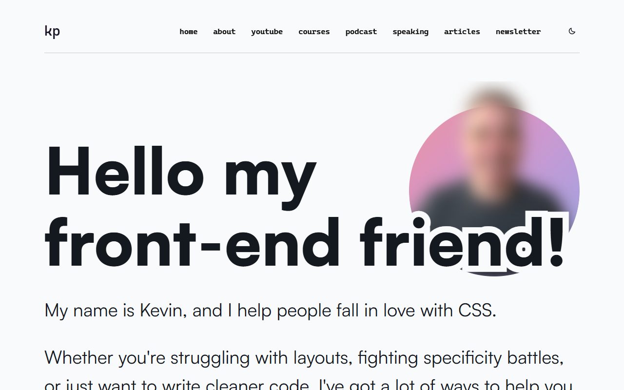 Kevin Powell 个人 CSS 教学网站首页
