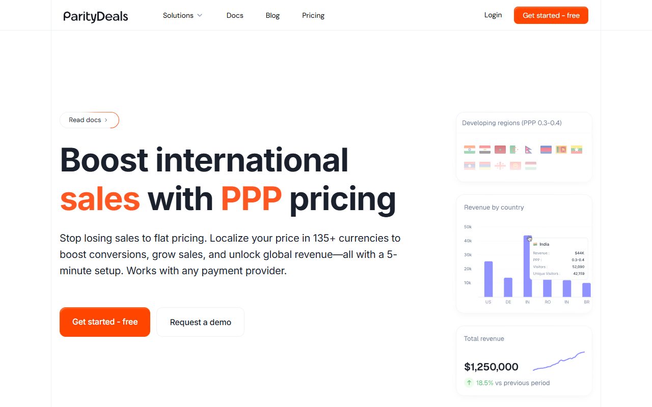ParityDeals 购买力平价定价工具官网首页