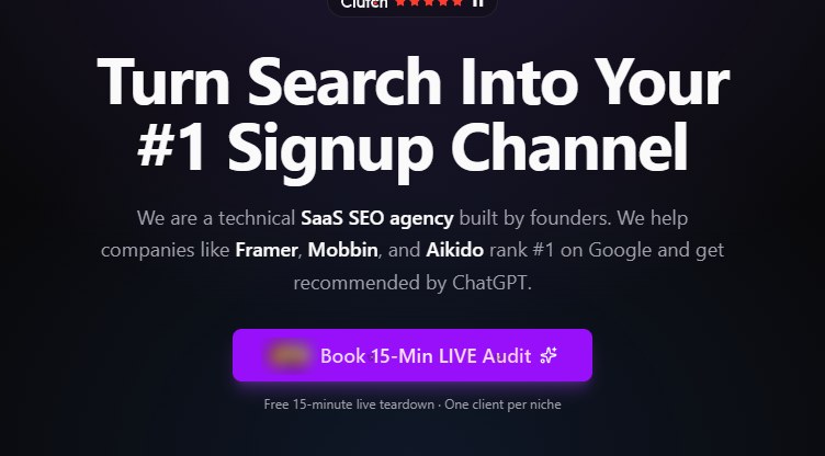 MagicSpace官网首页：Turn Search Into Your #1 Signup Channel，给SaaS做技术SEO，免费15分钟现场诊断、一个细分行业只接一家