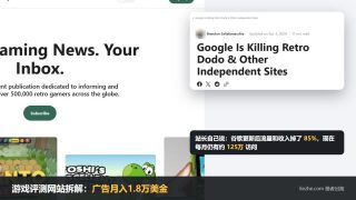 游戏评测网站拆解封面：Retro Dodo首页和站长文章Google Is Killing Retro Dodo截图，广告月入1.8万美金